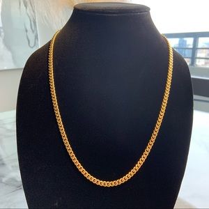 Unisex 14K Gold Vermeil Cuban Link Chain, 24”